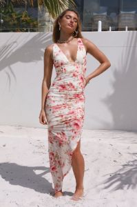 Getaway With You Maxi Dress Cream sold by Hello Molly