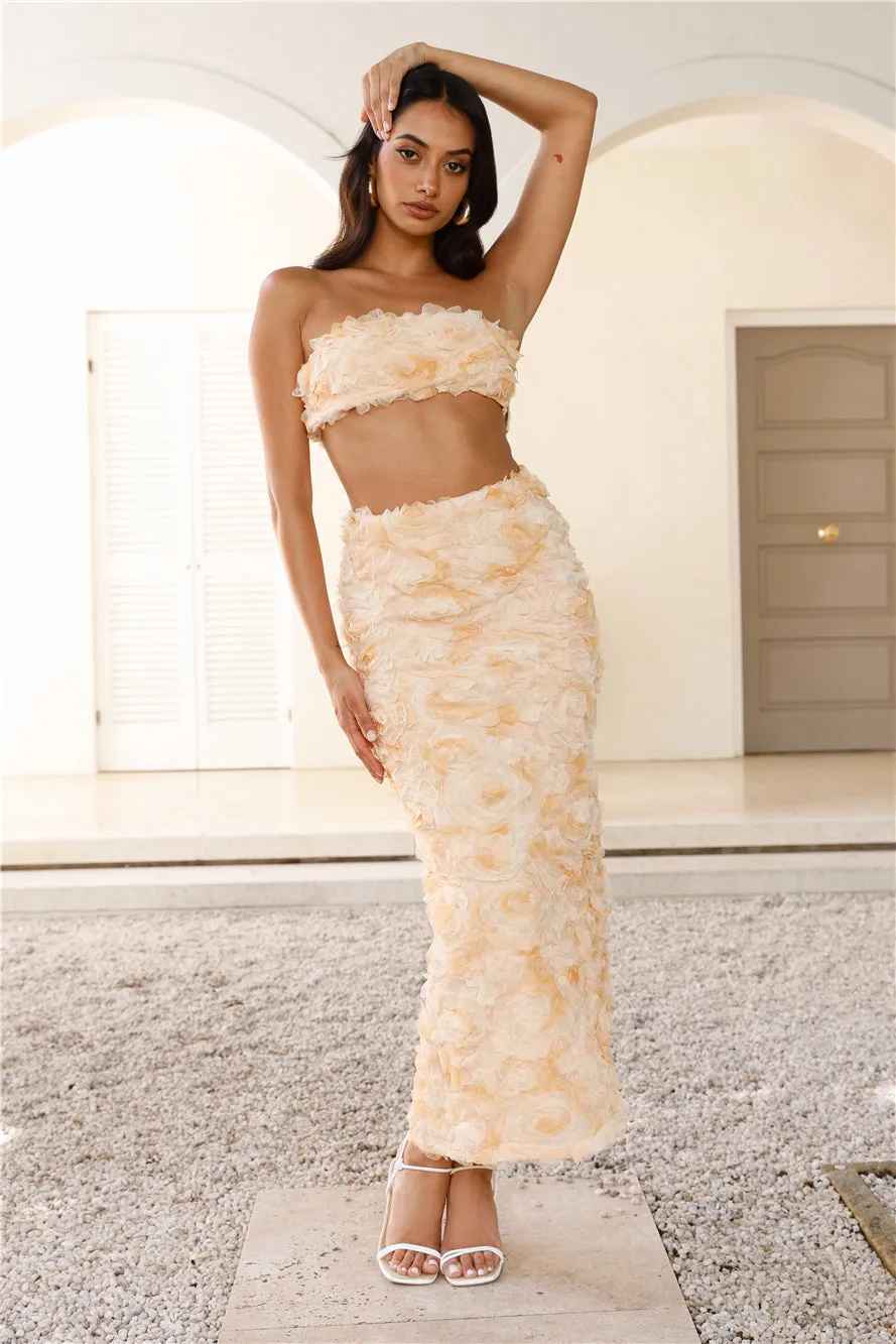 Hotel Lobby Strapless Crop Top Yellow sold by Hello Molly product image thumbnail 4
