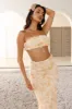 Hotel Lobby Strapless Crop Top Yellow sold by Hello Molly