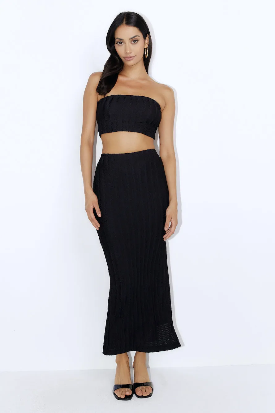 Matching Fit Maxi Skirt Black sold by Hello Molly