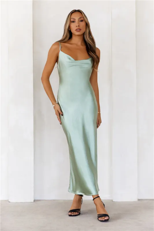DEAR EMILIA Your Style Points Maxi Dress Sage sold by Hello Molly