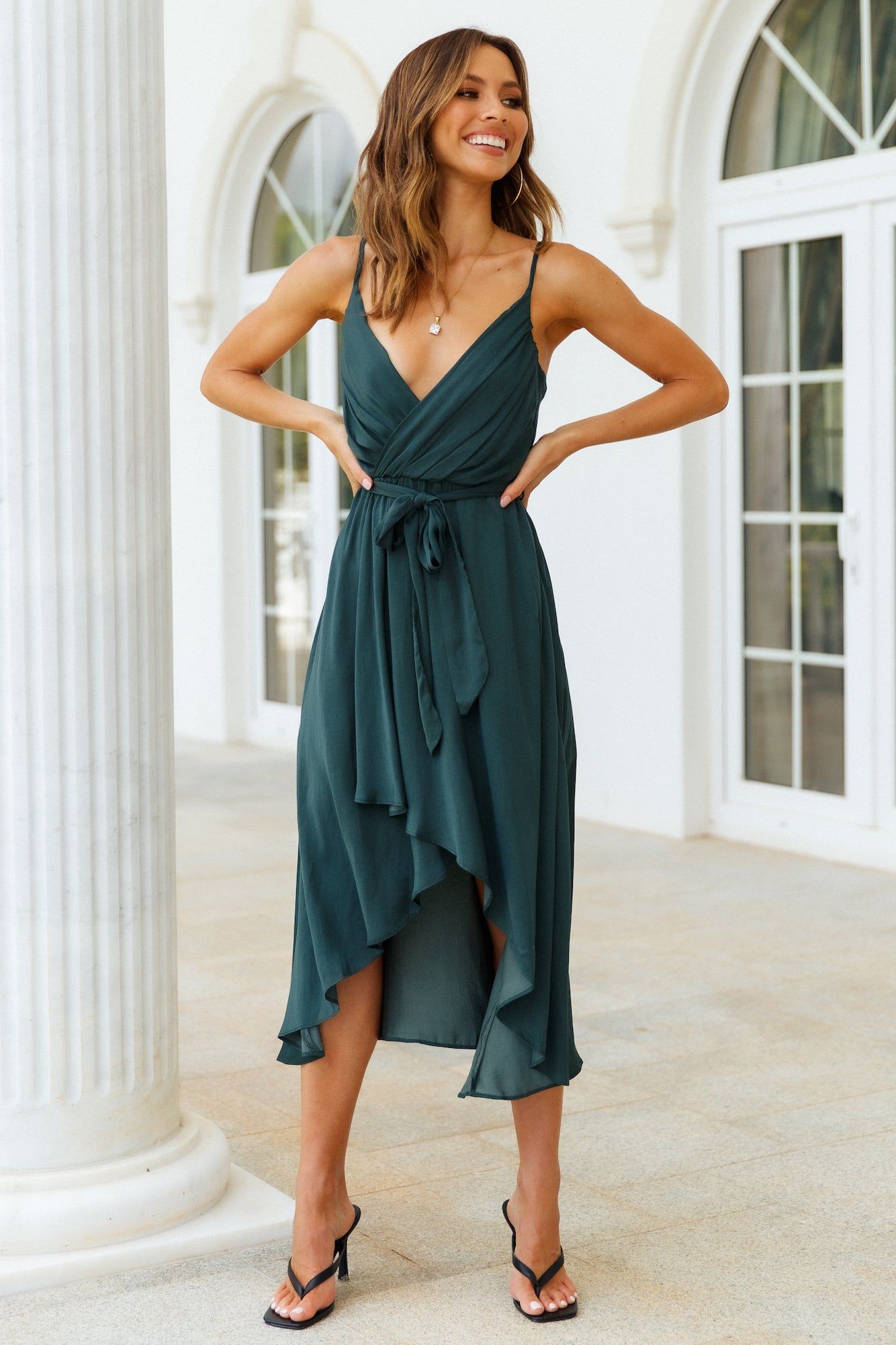 Fuel To My Fire Midi Dress Forest Green sold by Hello Molly product image thumbnail 5