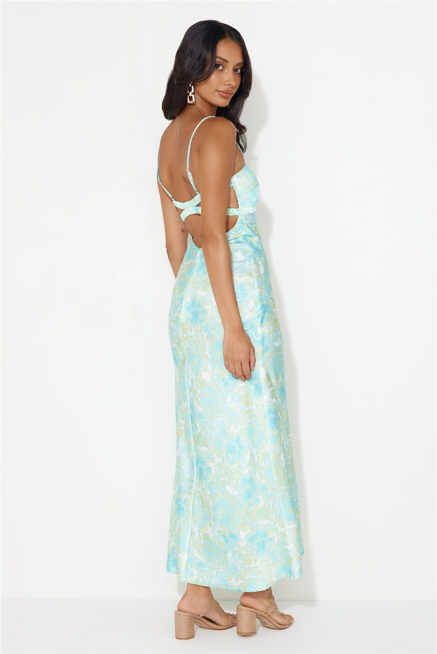 Girl To Girl Satin Maxi Dress Green sold by Hello Molly product image thumbnail 4