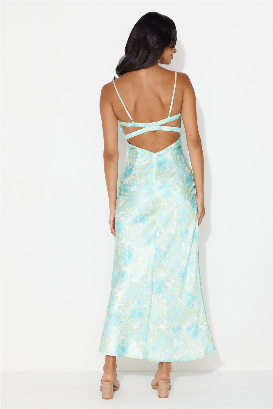 Girl To Girl Satin Maxi Dress Green sold by Hello Molly product image thumbnail 5