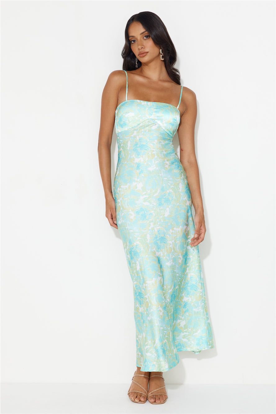 Girl To Girl Satin Maxi Dress Green sold by Hello Molly product image thumbnail 2