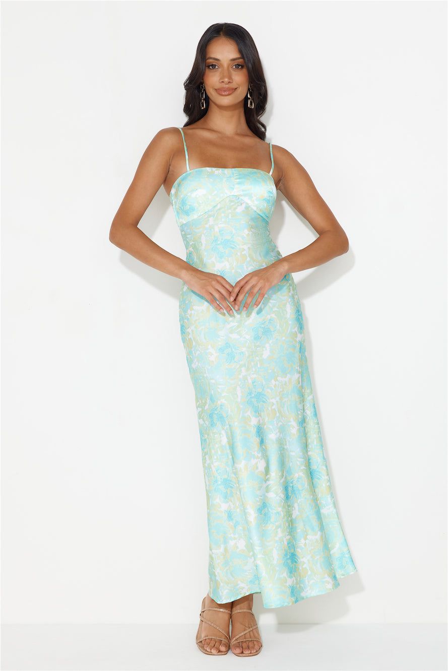 Girl To Girl Satin Maxi Dress Green sold by Hello Molly product image thumbnail 3