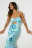 Own The Style Satin Maxi Dress Blue sold by Hello Molly