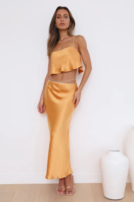 Luxe Dream Maxi Skirt Mango sold by Hello Molly