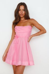 Majestic Girl Strapless Mini Dress Pink sold by Hello Molly