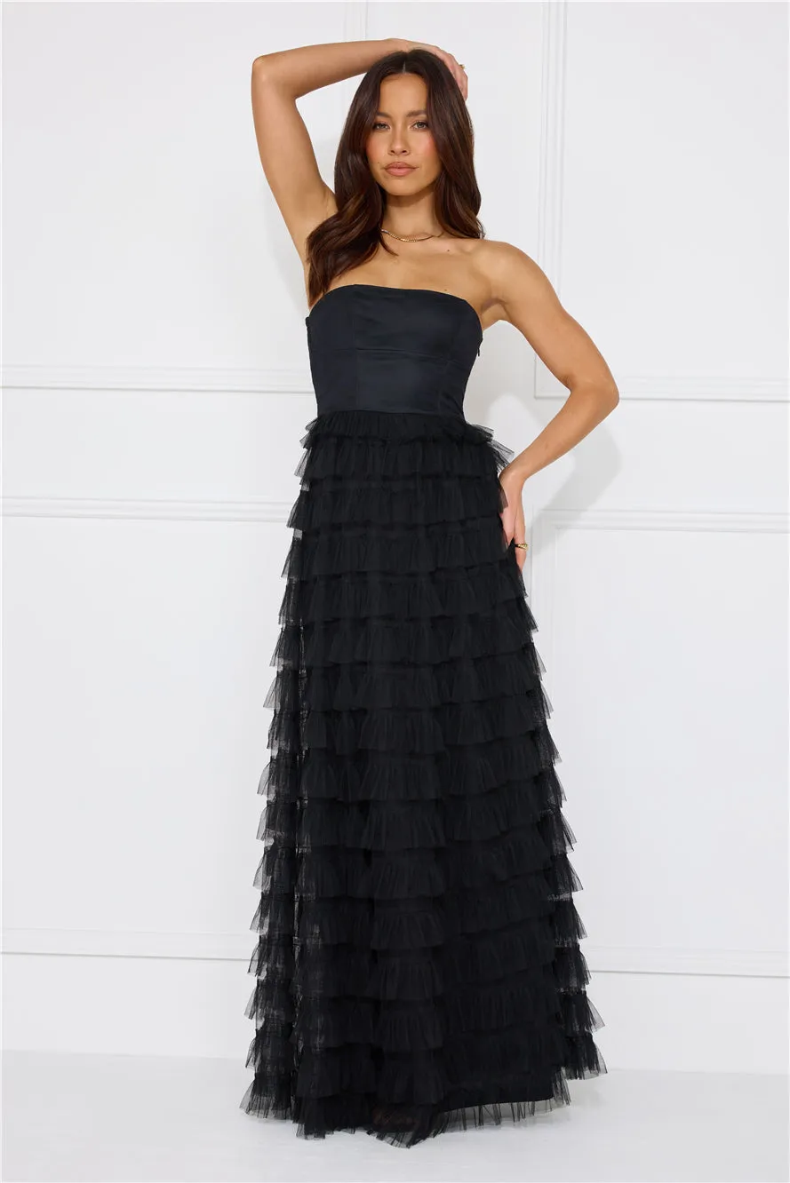 Honeyed Horizons Strapless Mesh Maxi Dress Black sold by Hello Molly product image thumbnail 2