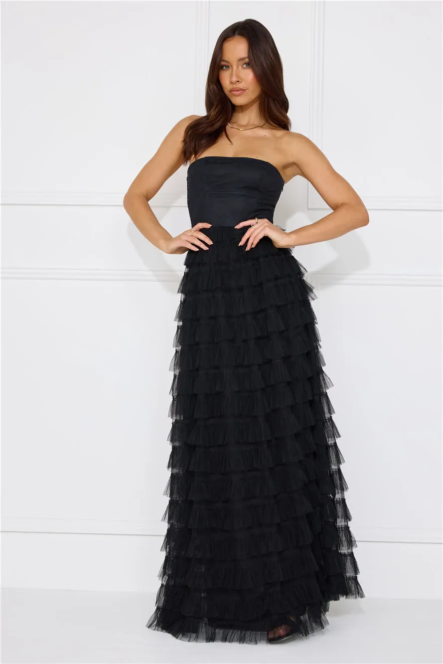 Honeyed Horizons Strapless Mesh Maxi Dress Black sold by Hello Molly product image thumbnail 4