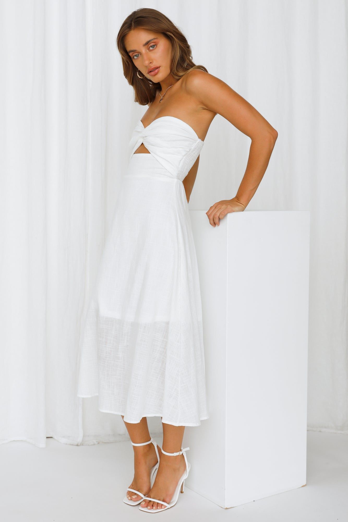 High Note Midi Dress White sold by Hello Molly product image thumbnail 3