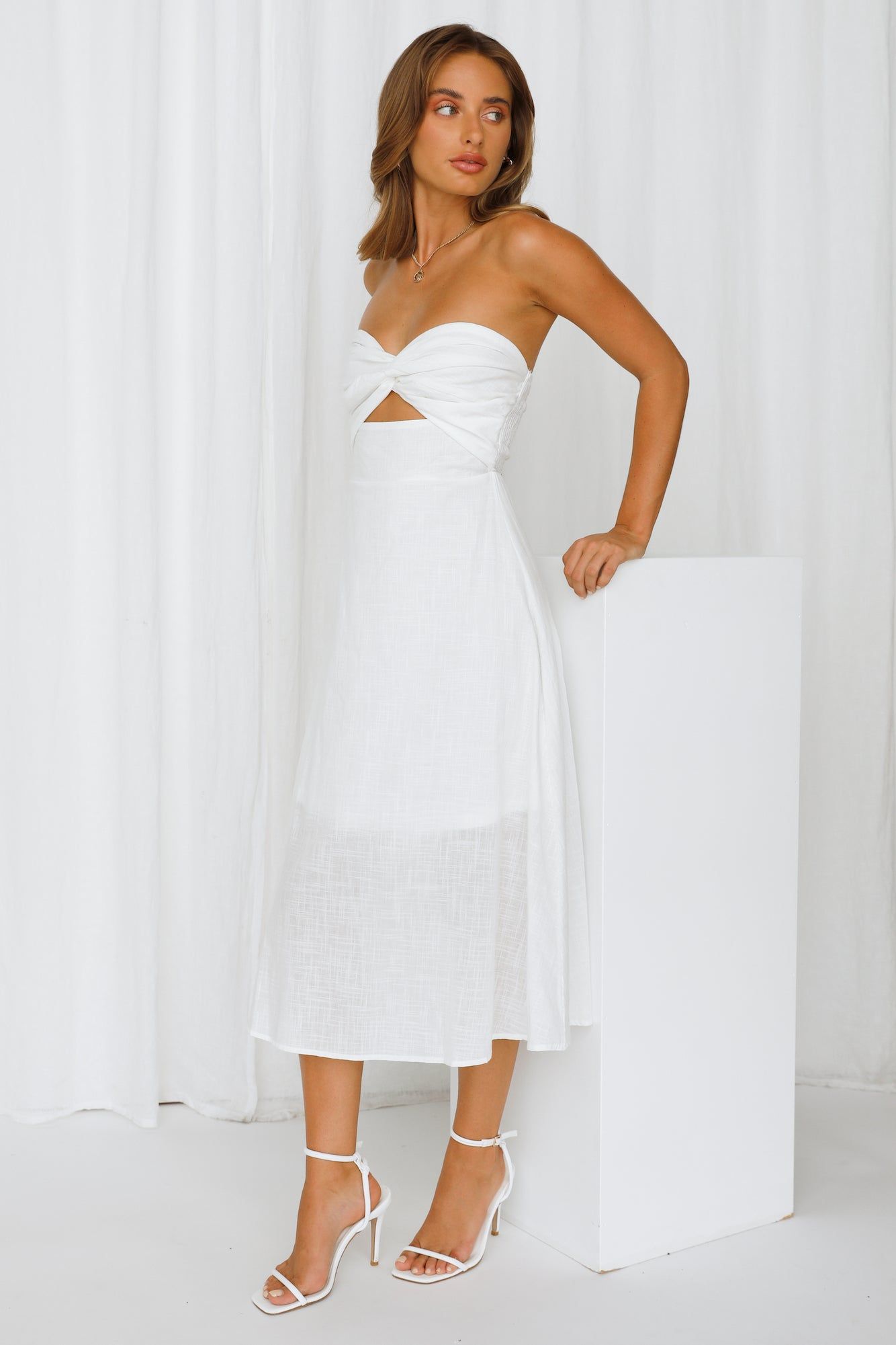 High Note Midi Dress White sold by Hello Molly product image thumbnail 4