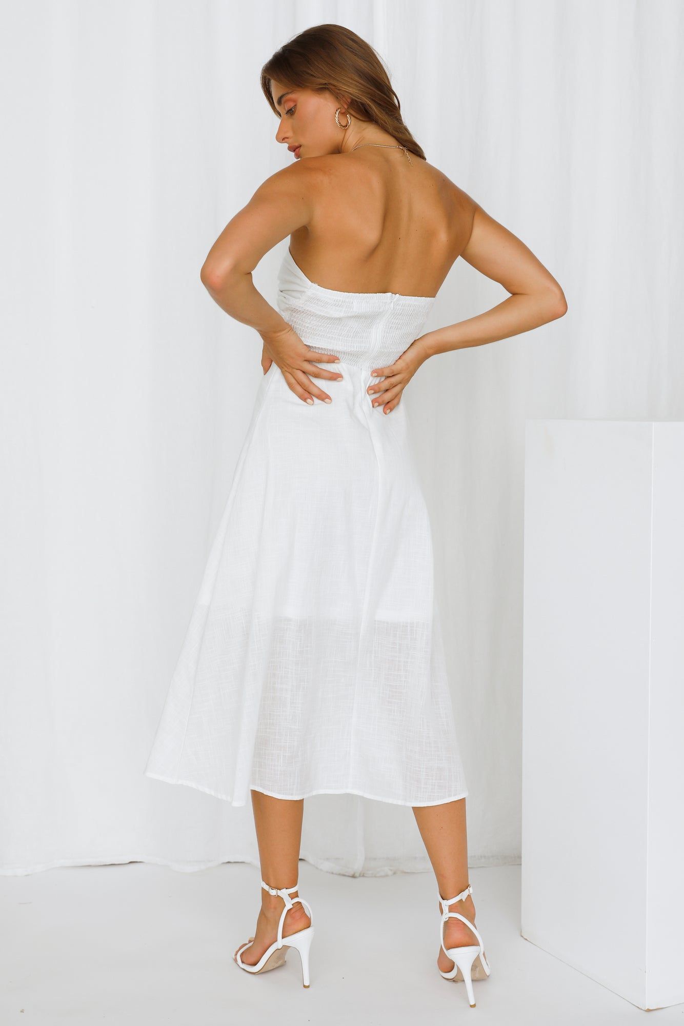 High Note Midi Dress White sold by Hello Molly product image thumbnail 5