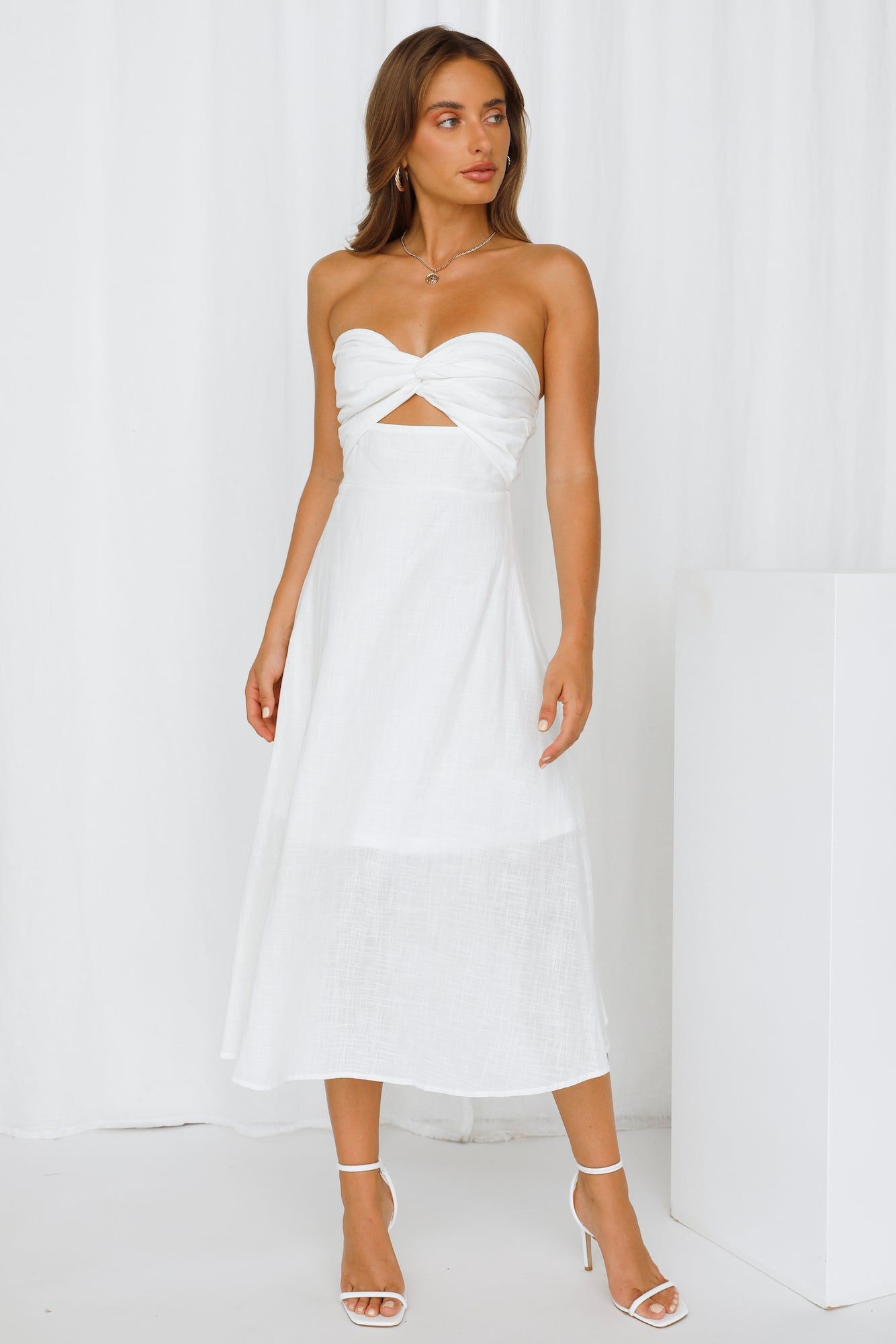 High Note Midi Dress White sold by Hello Molly product image thumbnail 2