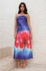 Fabulous Girl Strapless Satin Maxi Dress Blue sold by Hello Molly
