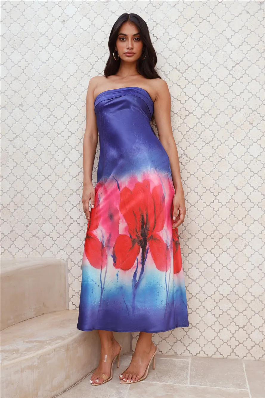Fabulous Girl Strapless Satin Maxi Dress Blue sold by Hello Molly product image thumbnail 3