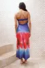 Fabulous Girl Strapless Satin Maxi Dress Blue sold by Hello Molly