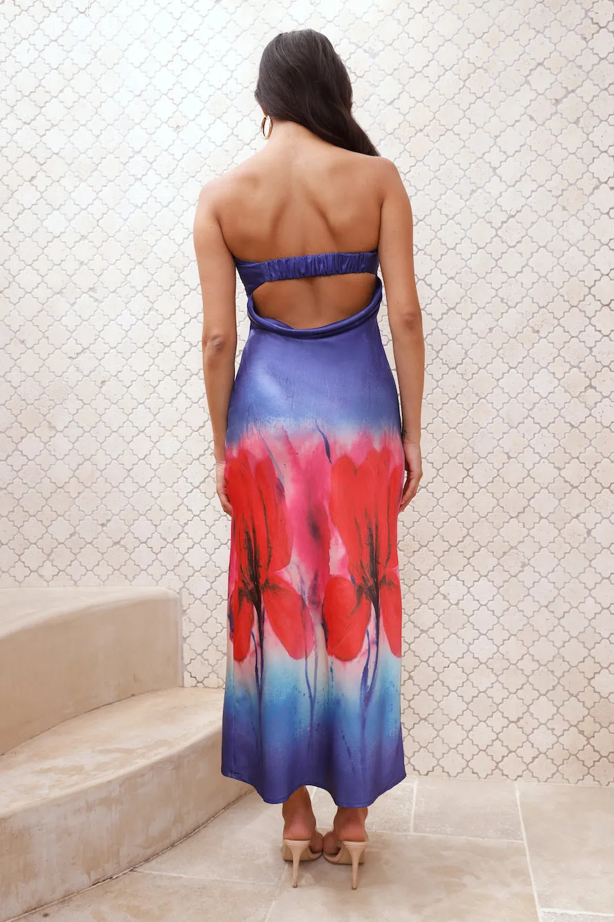 Fabulous Girl Strapless Satin Maxi Dress Blue sold by Hello Molly product image thumbnail 5