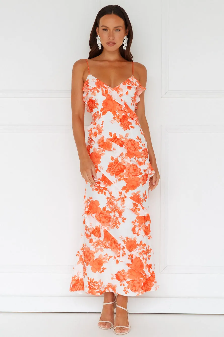 Sunshine Daisies Maxi Dress Orange sold by Hello Molly product image thumbnail 4