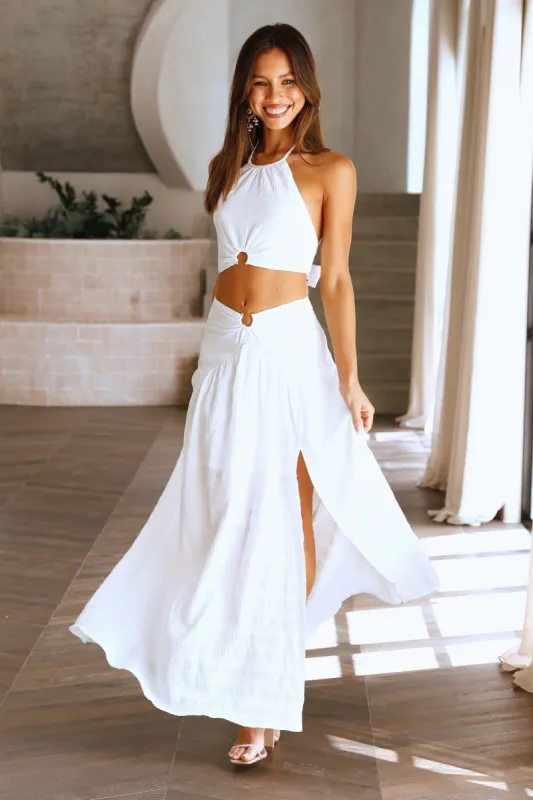 Sweetest Lollipop Maxi Skirt White sold by Hello Molly
