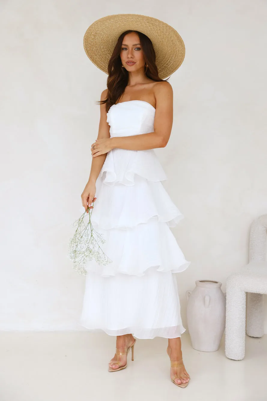 Wedding Adventure Strapless Maxi Dress White sold by Hello Molly product image thumbnail 4