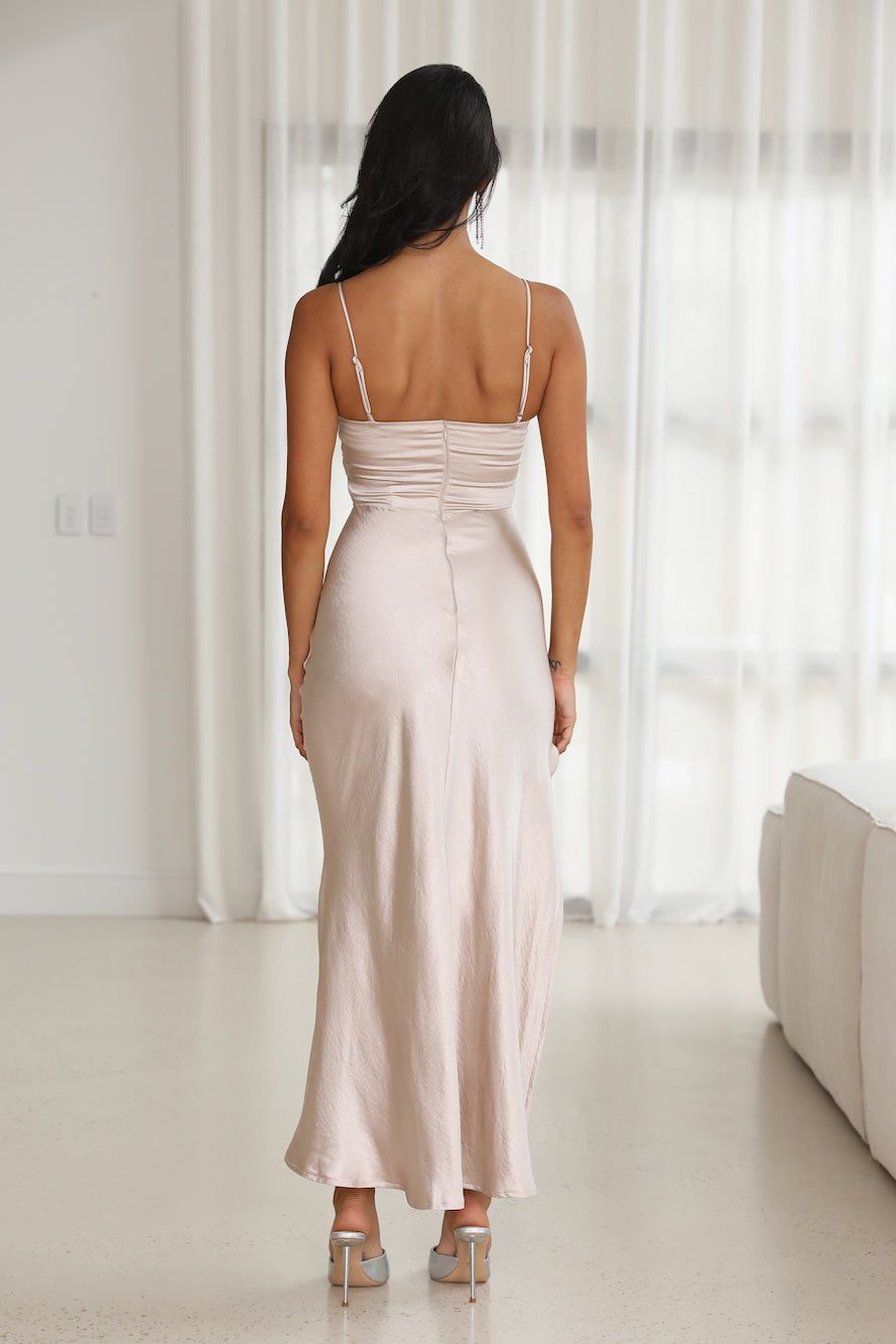 Dreamy Ball Midi Dress Champagne sold by Hello Molly product image thumbnail 3