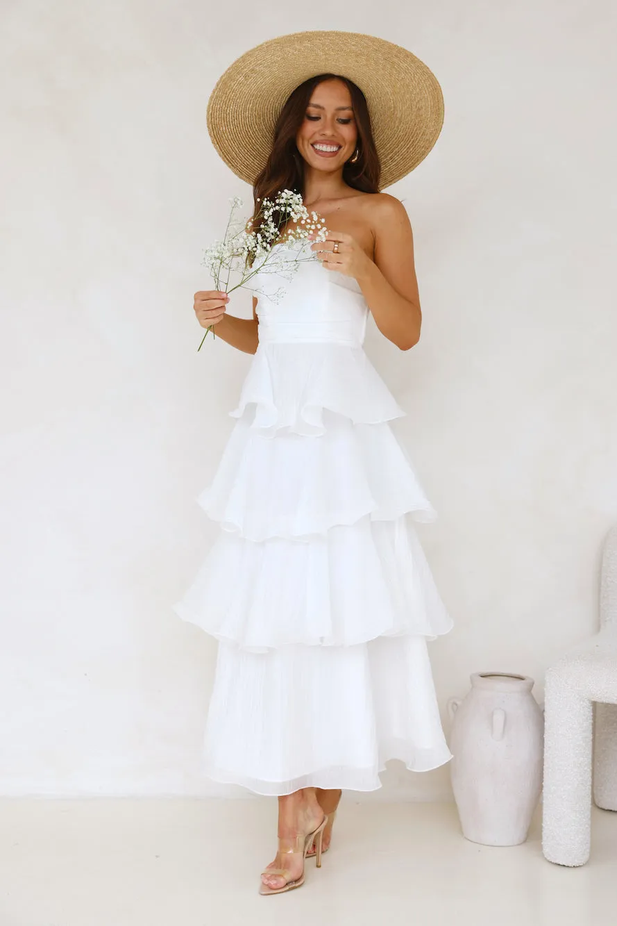Wedding Adventure Strapless Maxi Dress White sold by Hello Molly product image thumbnail 2