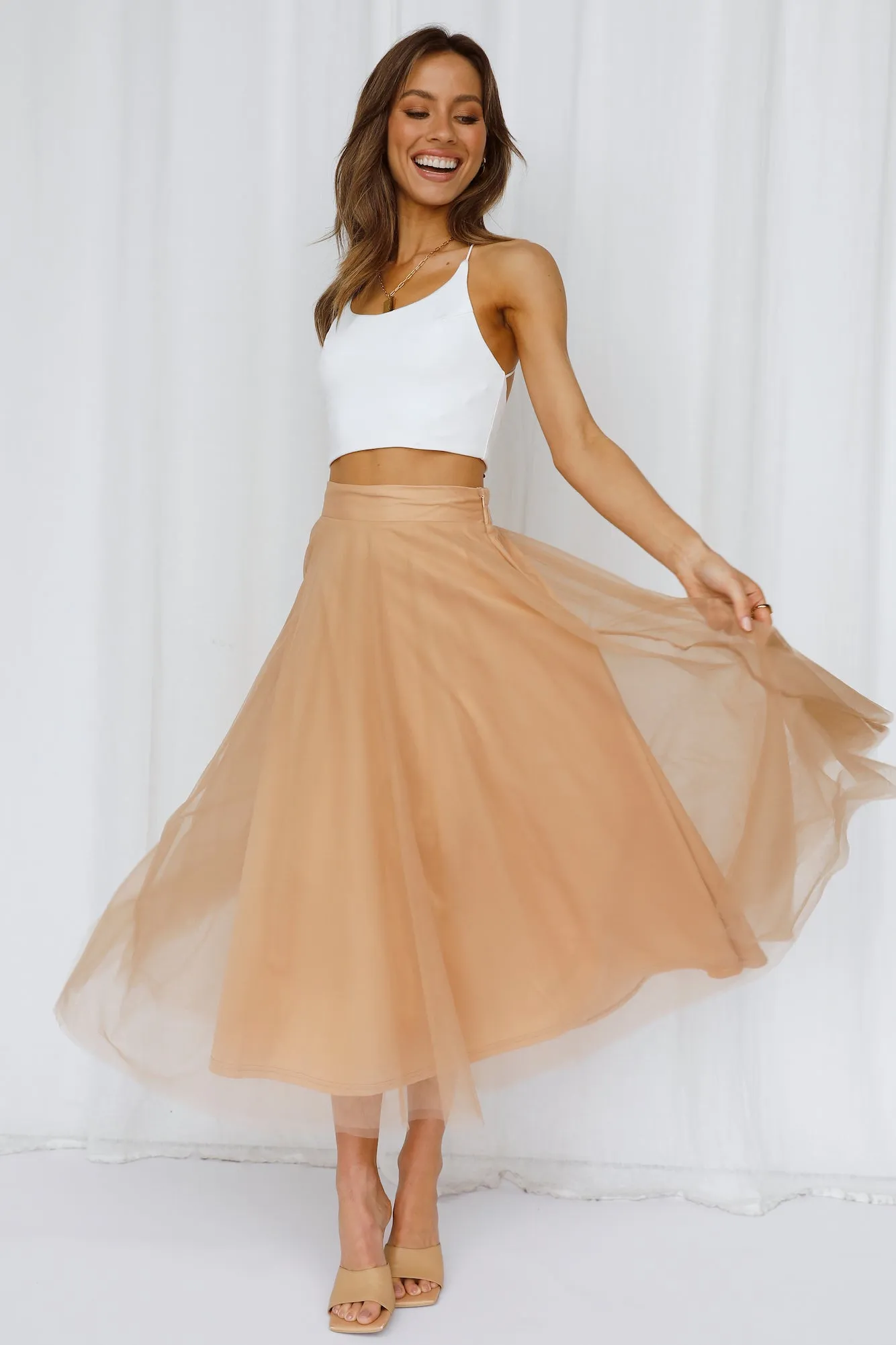 Keeping It Smart Midi Skirt Mocha sold by Hello Molly product image thumbnail 3