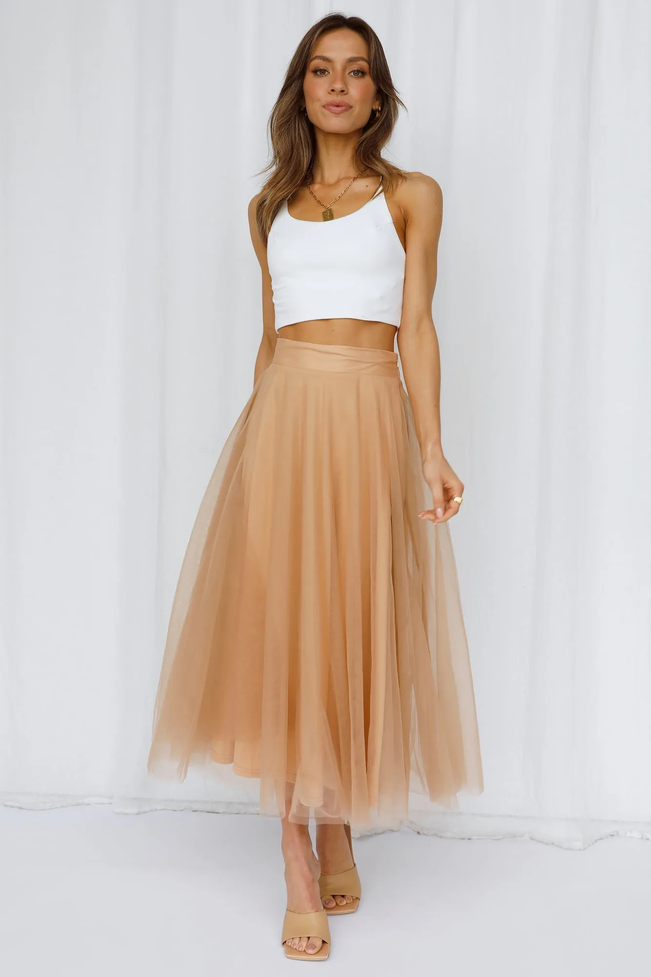 Keeping It Smart Midi Skirt Mocha sold by Hello Molly product image thumbnail 4