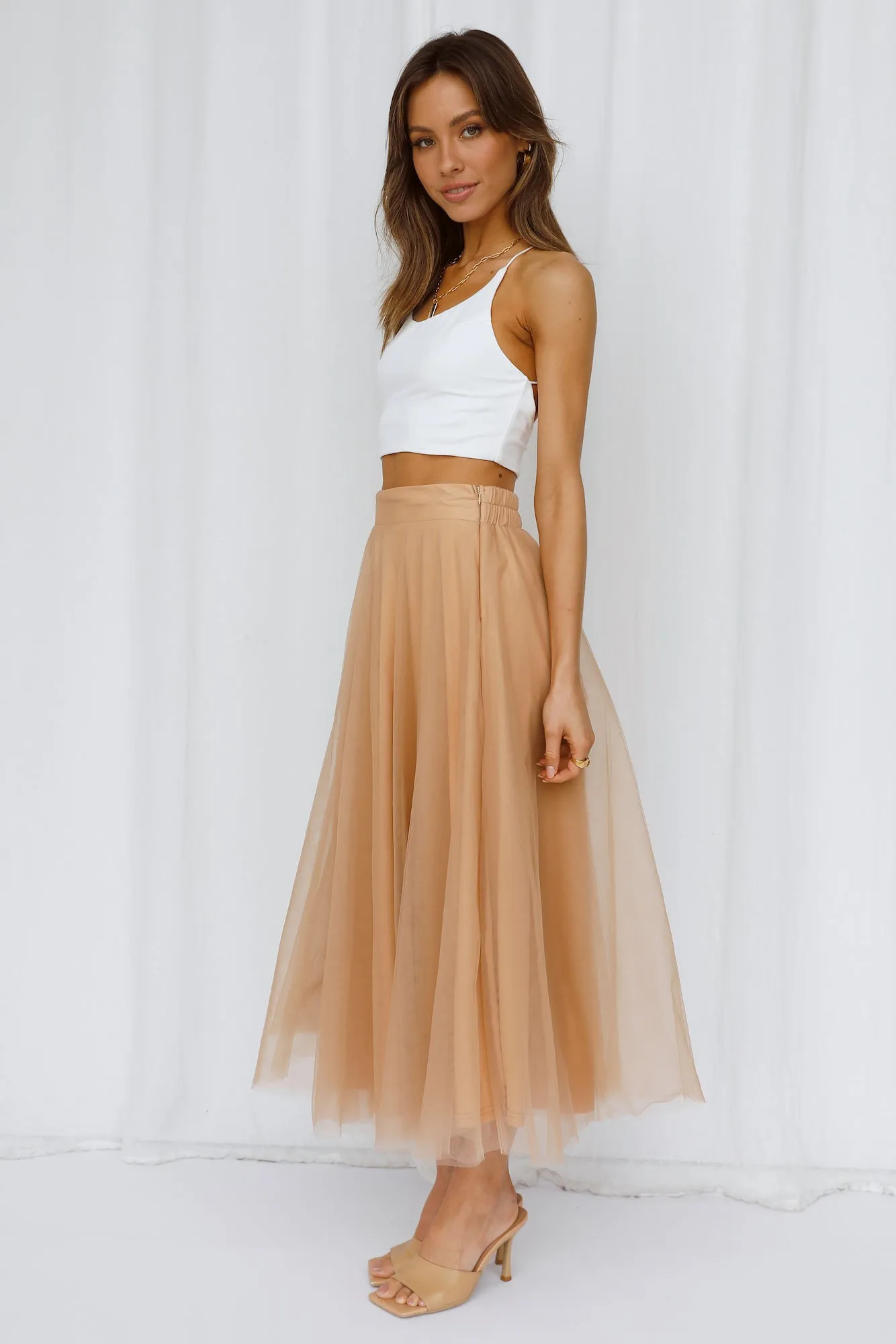 Keeping It Smart Midi Skirt Mocha sold by Hello Molly product image thumbnail 5