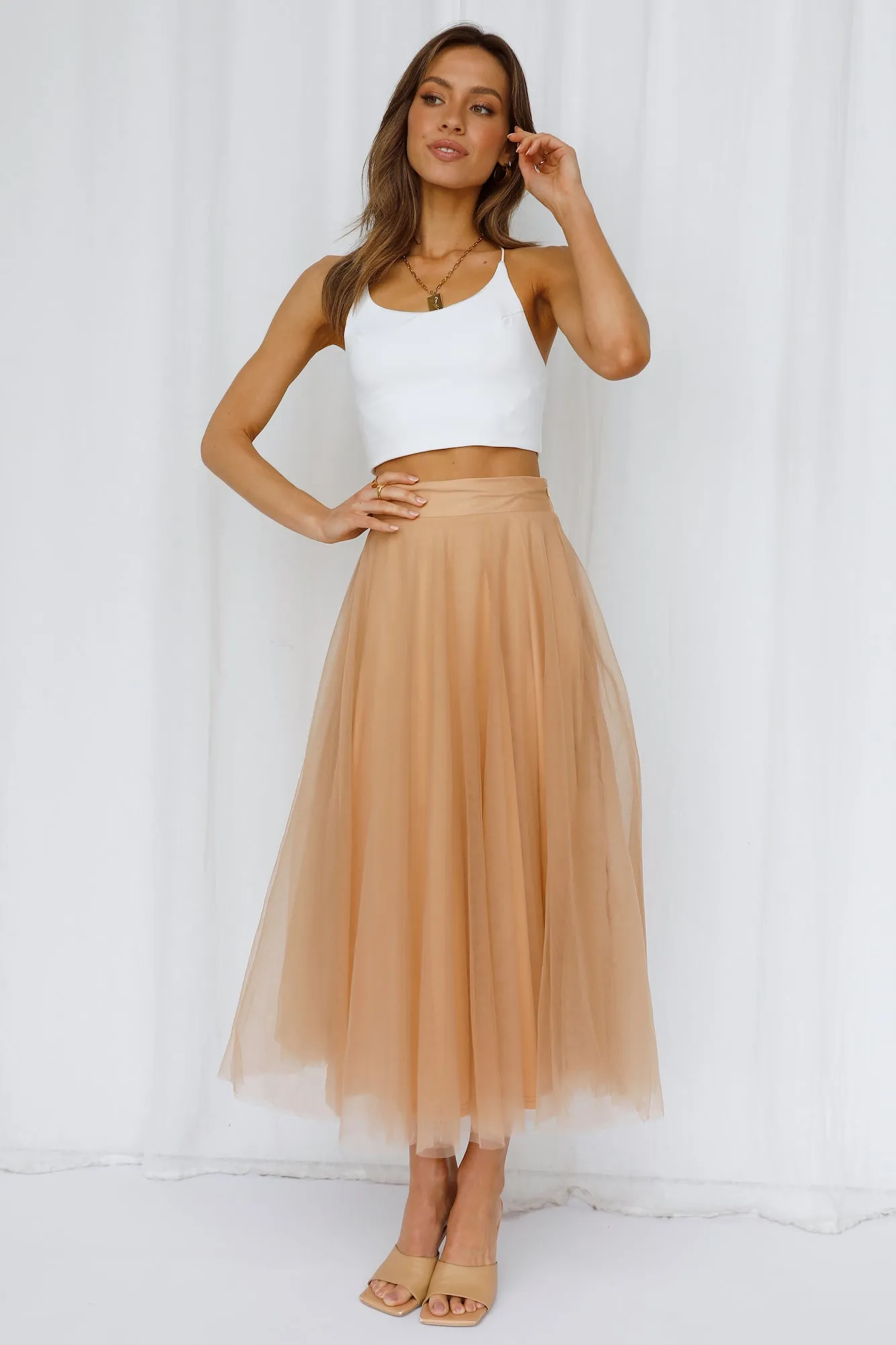 Keeping It Smart Midi Skirt Mocha sold by Hello Molly product image thumbnail 2