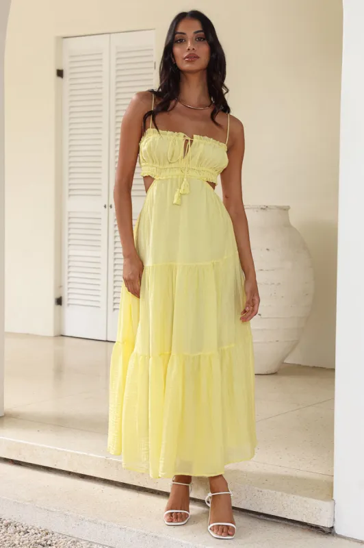 Magical Moments Maxi Dress Yellow sold by Hello Molly