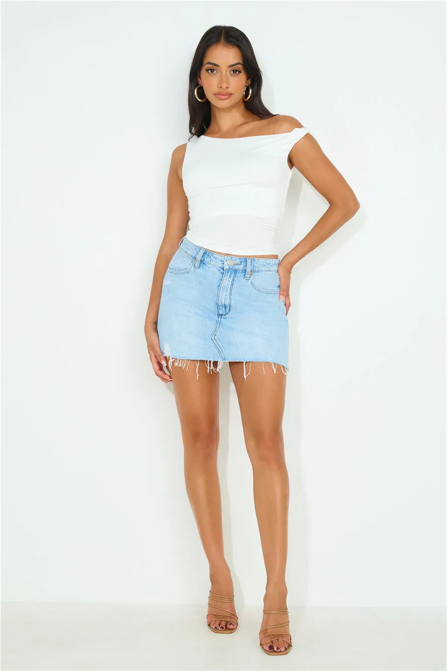 In My Cart Off Shoulder Crop Top White sold by Hello Molly product image thumbnail 3