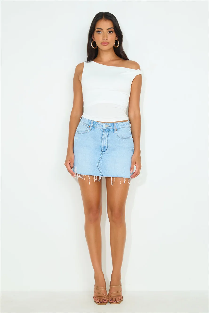In My Cart Off Shoulder Crop Top White sold by Hello Molly