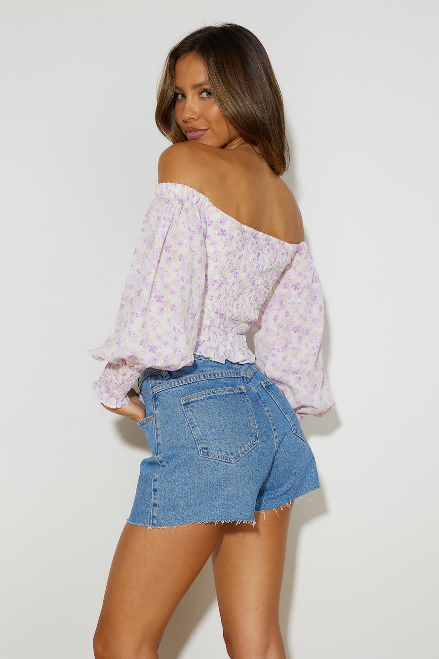 Island Escape Crop Top Purple sold by Hello Molly product image thumbnail 5