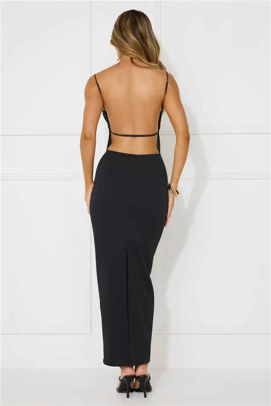 Touch Of Luxe Maxi Dress Black sold by Hello Molly product image thumbnail 5