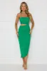 Midnight Enchantment Halter Mesh Midi Dress Green sold by Hello Molly