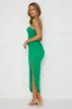 Midnight Enchantment Halter Mesh Midi Dress Green sold by Hello Molly
