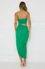 Midnight Enchantment Halter Mesh Midi Dress Green sold by Hello Molly