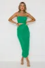 Midnight Enchantment Halter Mesh Midi Dress Green sold by Hello Molly