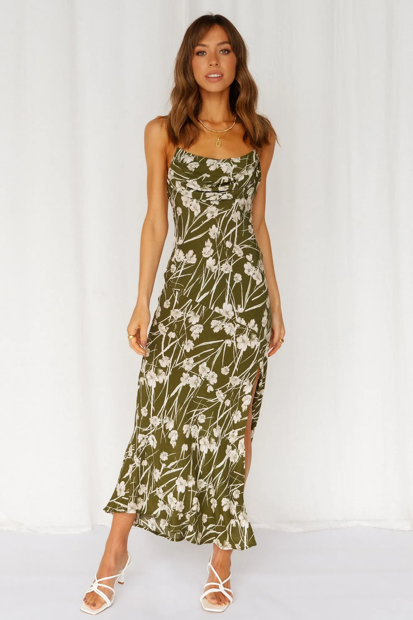 Popping Off Midi Dress Green sold by Hello Molly product image thumbnail 4