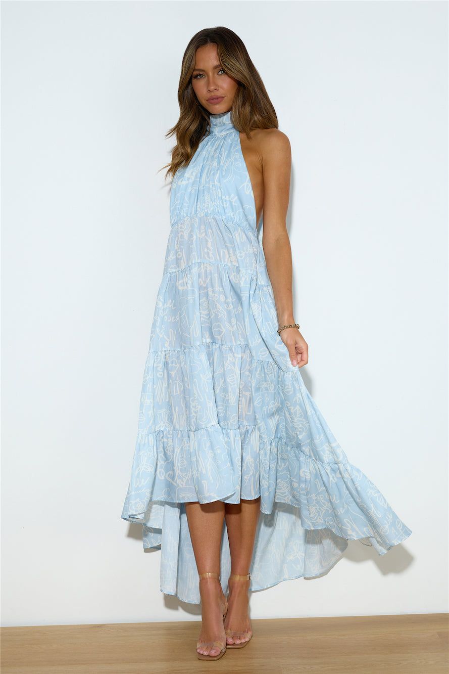 Take The Entrance Maxi Dress Blue sold by Hello Molly