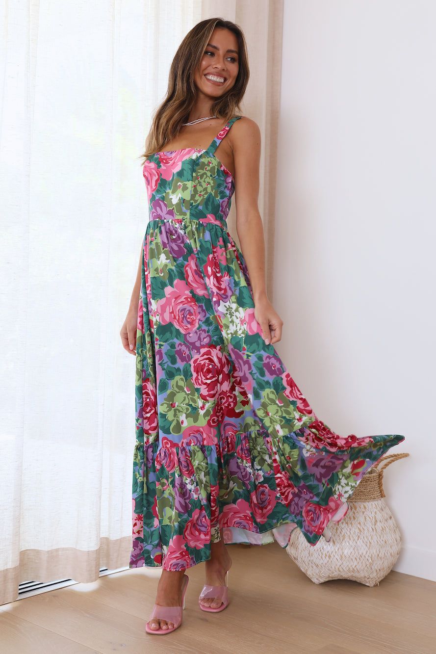 Blossom Garden Maxi Dress Pink sold by Hello Molly product image thumbnail 2