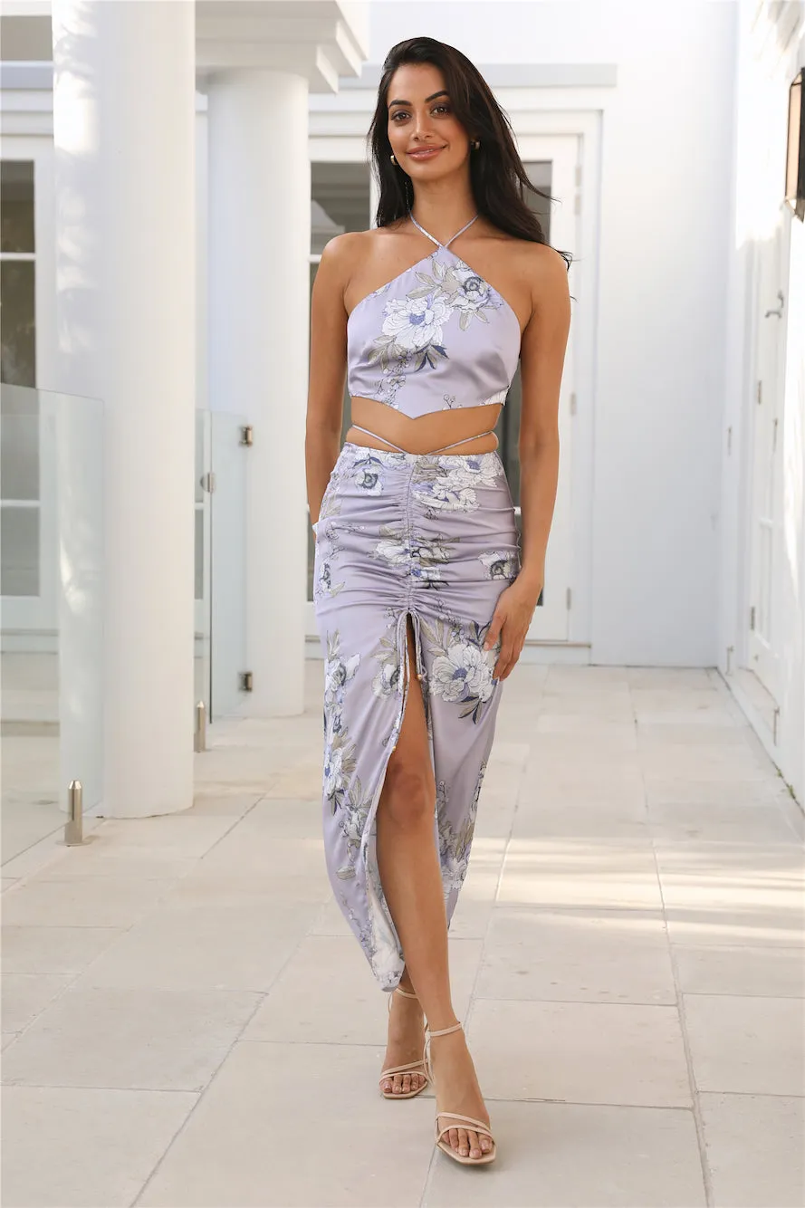 Romantic Nights Midi Skirt Lilac sold by Hello Molly product image thumbnail 2