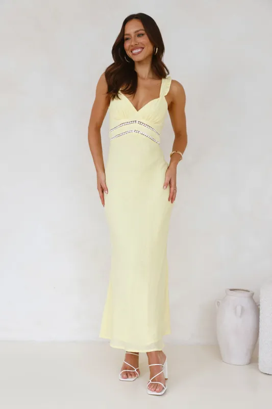 Natural Glow Maxi Dress Yellow sold by Hello Molly