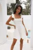 Beach Picnic Mini Dress Off White sold by Hello Molly