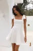 Beach Picnic Mini Dress Off White sold by Hello Molly