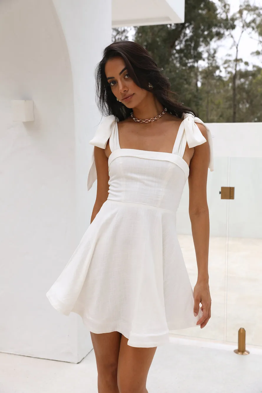 Beach Picnic Mini Dress Off White sold by Hello Molly product image thumbnail 3