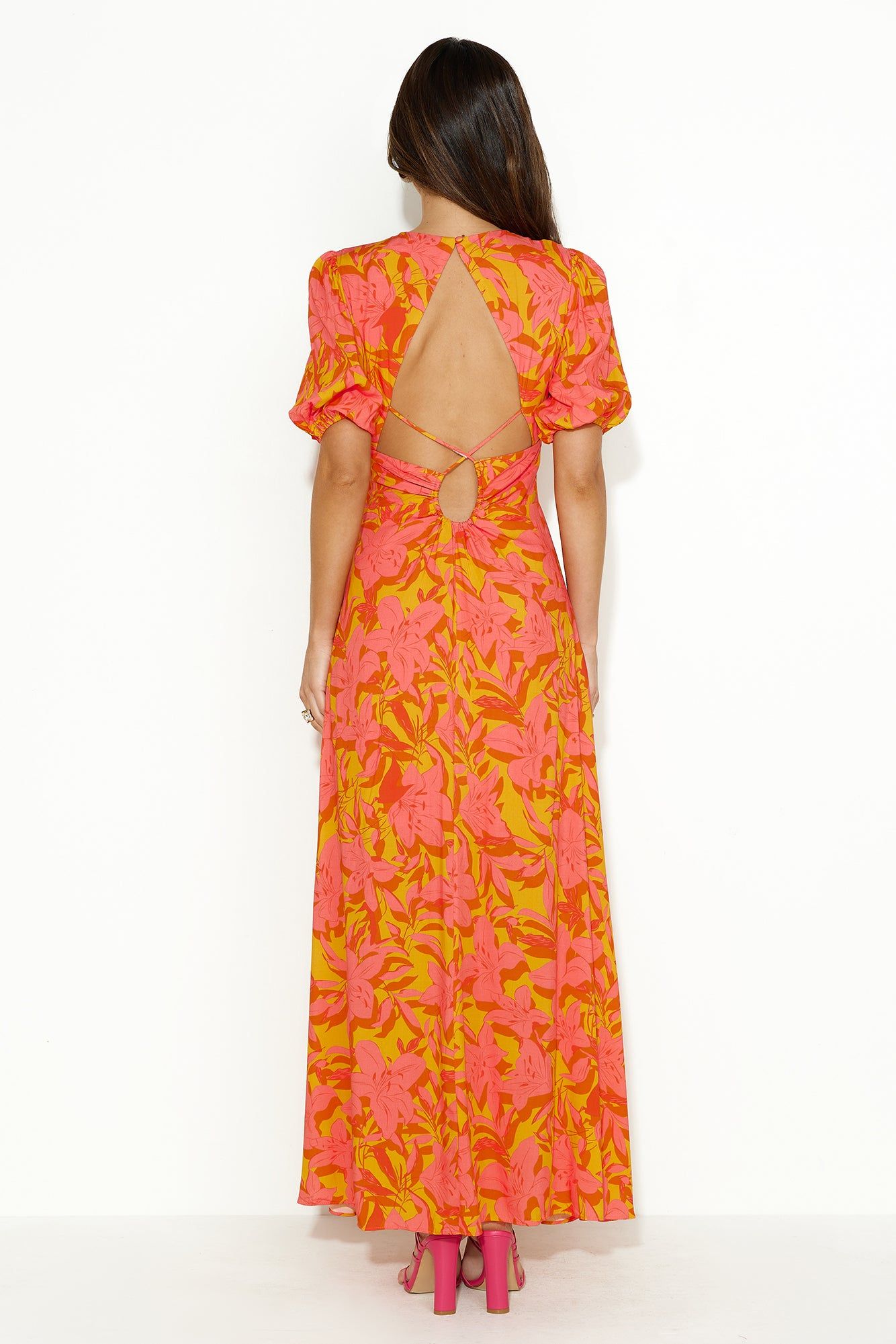 In The Hills Maxi Dress Orange sold by Hello Molly product image thumbnail 4